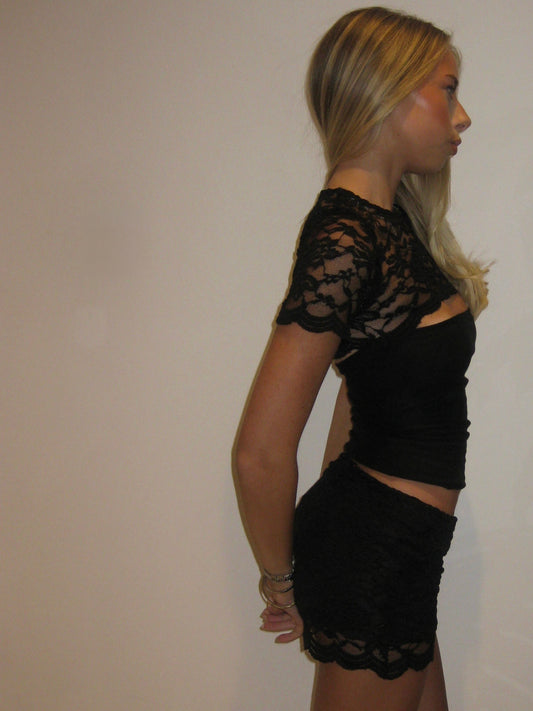 Bombshell Lace Skirt - midnight