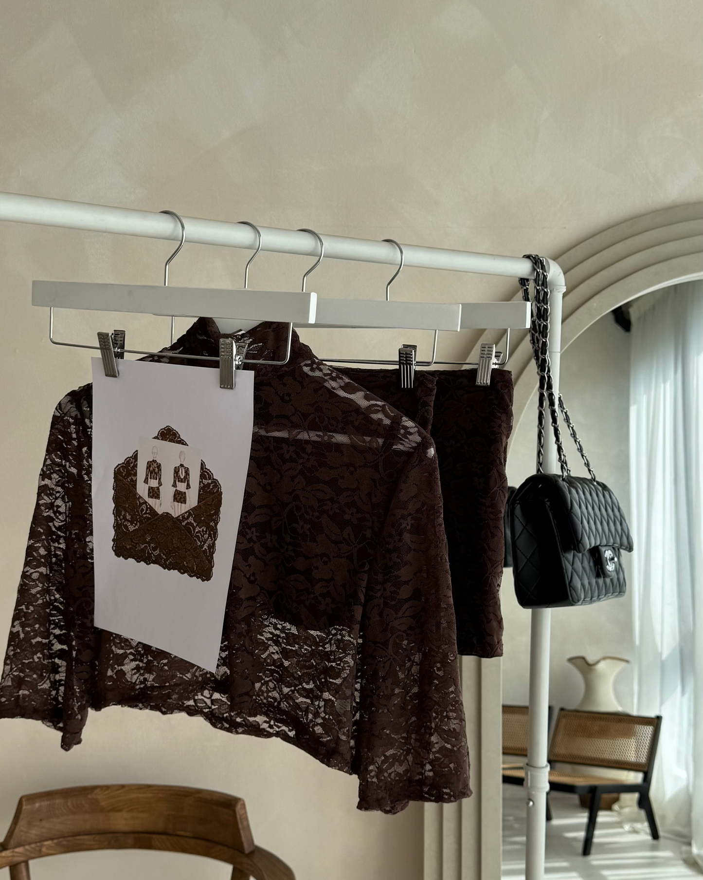 Bombshell lace top - Mocha