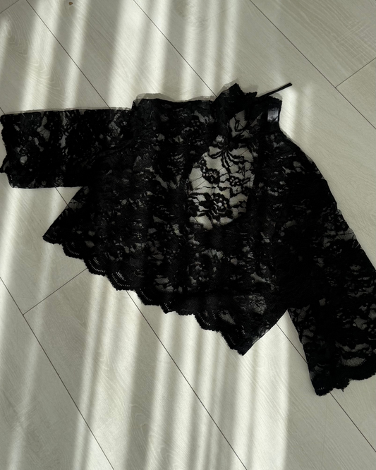 Bombshell lace top - midnight
